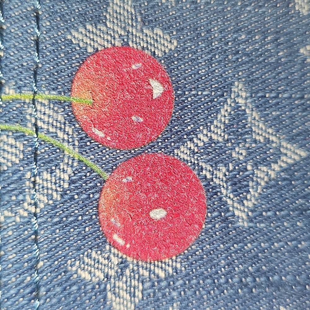 CUTE DENIM BAG Large SPEEDY Denim Cherries LV X TM MURAKAMI - Picture 17 of 17